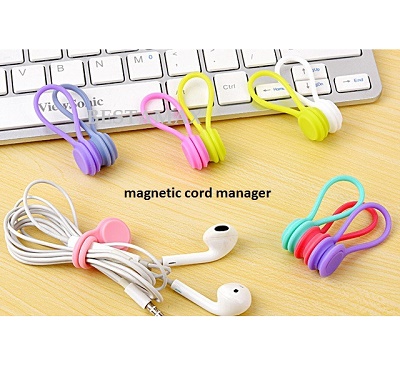 Earbud/Cable Manager/Organizer (silicone) with Magnets 117