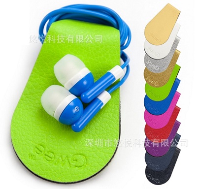 Earbud Manager/Organizer (leather) with Magnet 126