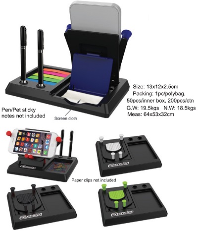 Desk Organizer/Pen Holder/Cleaning Cloth/Phone Stand 885