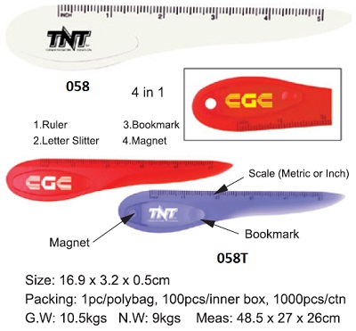 Ruler with Magnet/Scale/Bookmark 058 058T